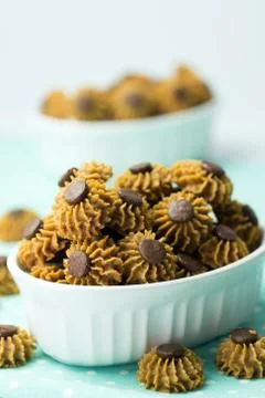 Coffee chocolate chip cookie Stock Photos