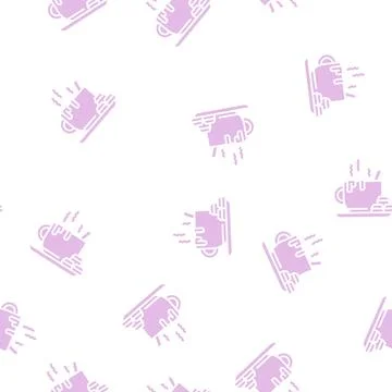 Coffee chocolate glyph seamless pattern Stock Illustration