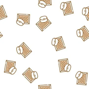 Coffee chocolate vector seamless pattern 스톡 일러스트
