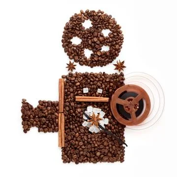 Coffee cinema. Stock Photos