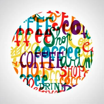 Coffee circle shape Illustrazione stock