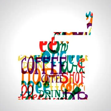 Coffee circle shape Stock Illustration