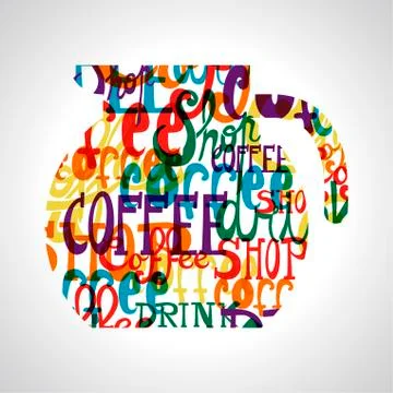 Coffee circle shape Stock Illustration