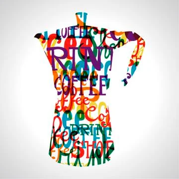 Coffee circle shape Stock Illustration