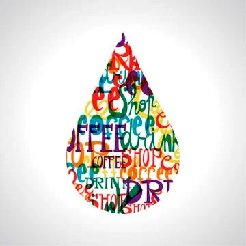 Coffee circle shape Stock Illustration