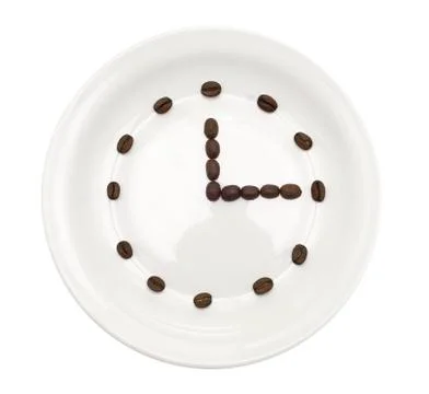 Coffee clock 스톡 사진
