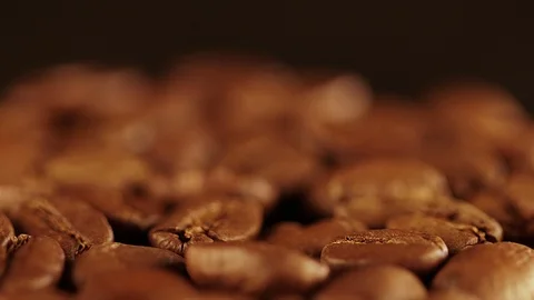 Coffee close up. Coffee beans. Coffee beans. Close up of seeds of coffee Stock Footage 86551582