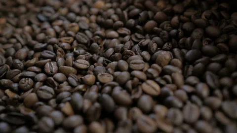 Coffee close up. Coffee beans. Coffee beans. quality of grain roasted coffee Video stock 108579469