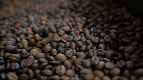 Coffee close up. Coffee beans. Coffee beans. quality of grain roasted coffee Video stock 108580054