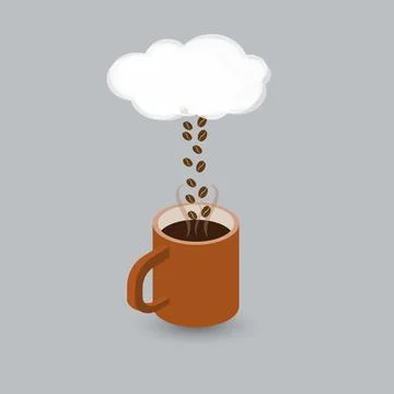 Coffee cloud Stock Illustration