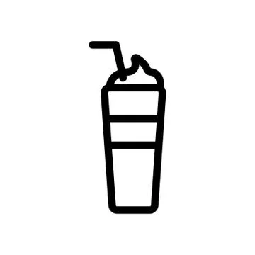 Coffee cocktail icon vector. Isolated contour symbol illustration Stock Illustration