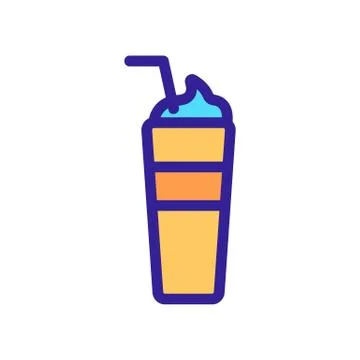 Coffee cocktail icon vector. Isolated contour symbol illustration Illustrazione stock