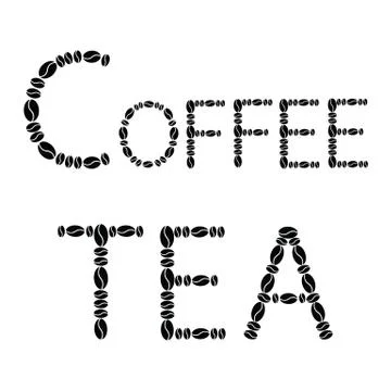 The coffee with coffee beans. Stock Illustration