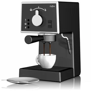 Coffee. Coffee machine -  3D illustration 스톡 일러스트