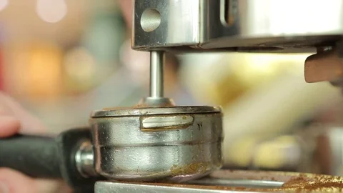 Coffee in a coffee machine Stock Footage 82302904