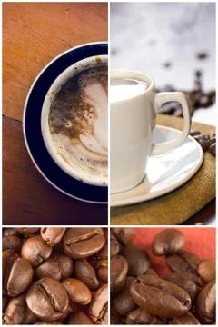 Coffee Collage Stock-Fotos