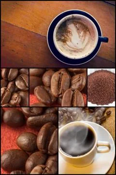 Coffee Collage Stock Photos