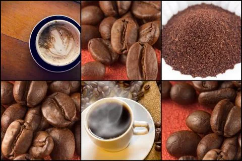 Coffee Collage Stock Photos