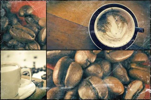 Coffee Collage Stock Photos