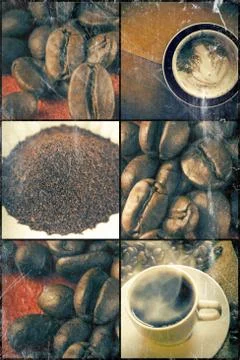 Coffee Collage Stock Photos