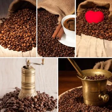 Coffee Collage Stock Photos