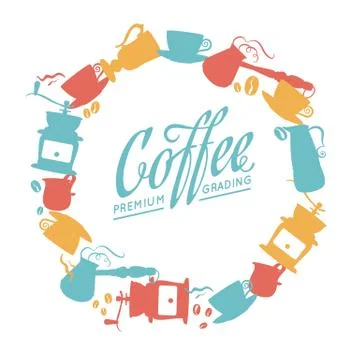 Coffee composition Stock Illustration