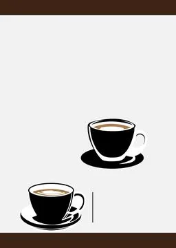 Coffee concept background cups vector with blank space 스톡 일러스트