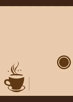 Coffee concept background cups vector with blank space Stock Illustration