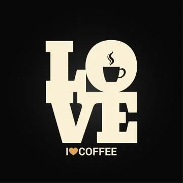 Coffee concept label background Stock Illustration