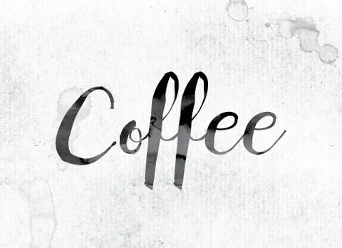 Coffee Concept Painted in Ink Stock-Illustration