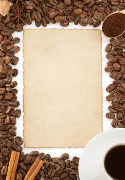 Coffee concept on white Stock Photos