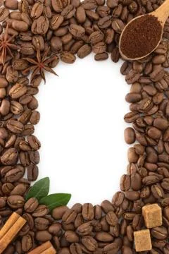 Coffee concept on white Stock Photos