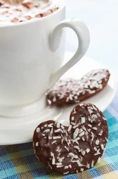 Coffee with cookie Stock Photos
