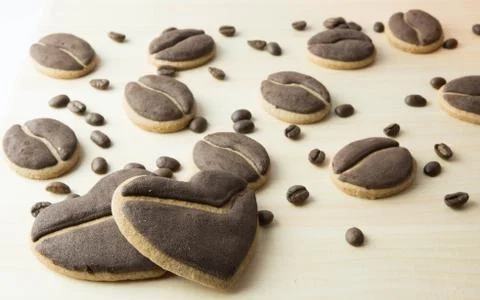 Coffee cookies Stock Photos