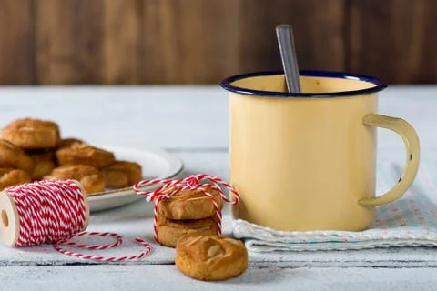 Coffee with cookies Foto stock