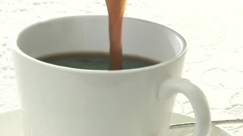 Coffee with Cream cu 01 Stock-Footage 10749320