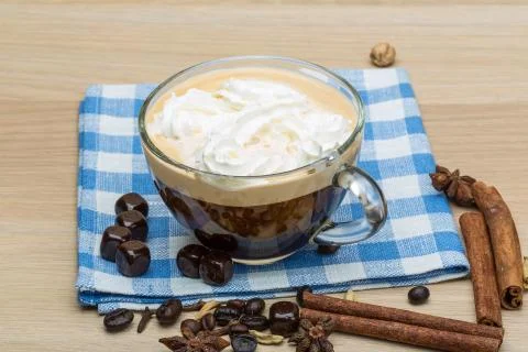 Coffee with cream Stock Photos