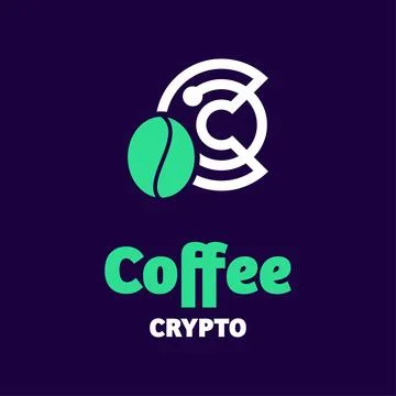 Coffee Crypto Logo Stock Illustration