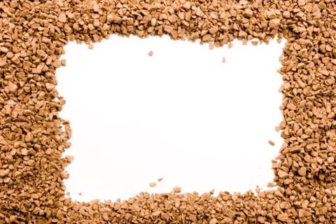 Coffee crystals frame Stock Photos