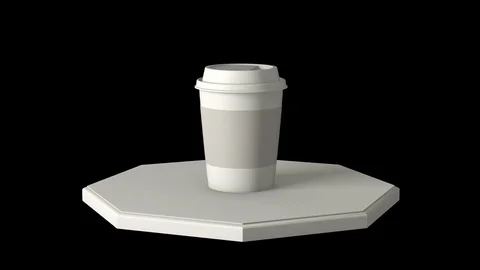 Coffee Cup - 3D Icon Stock Footage 83607213