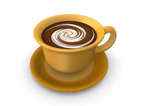 Coffee cup 3d render Stock Illustration