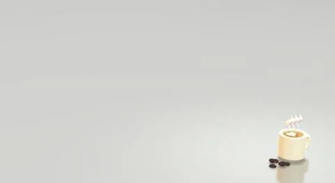 Coffee cup 3d rendering for hot  drink  content. Stock Illustration