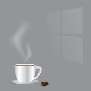 Coffee cup and beans. 스톡 일러스트