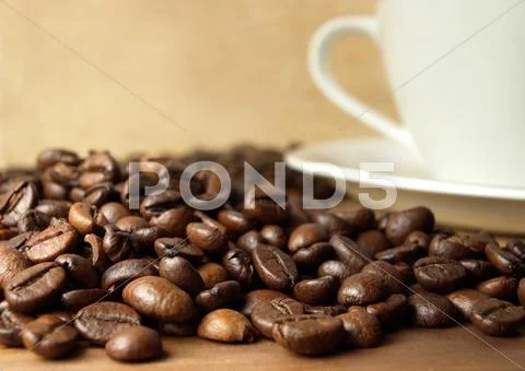 Coffee Cup And Beans