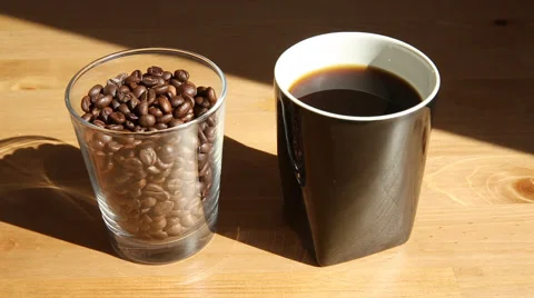 Coffee cup and coffee beans Stock Footage 50731669