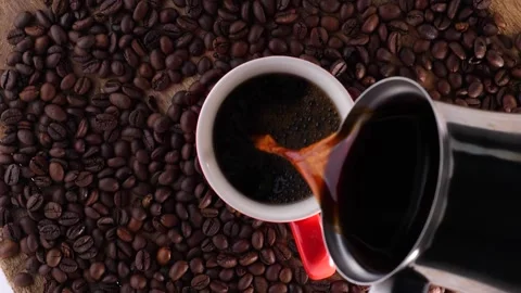 Coffee Cup and Coffee Beans Video stock 132479493