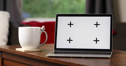 Coffee cup and laptop Stock Footage 165266563