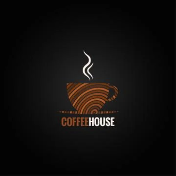 Coffee cup art design background Stock Illustration