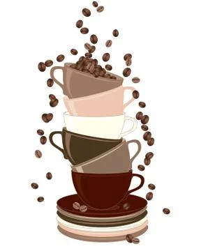 Coffee cup background Stock Illustration