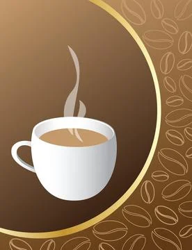 Coffee cup background illustration design Stock Illustration
